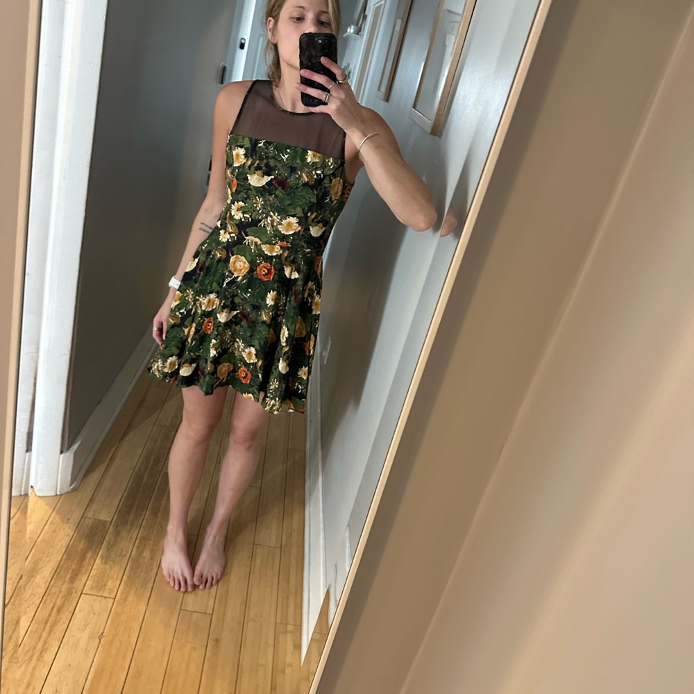 Floral Green Dress